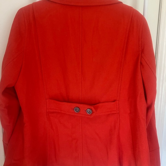 Old Navy Orange Pea Coat - Picture 3 of 6